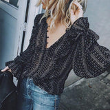 Long Sleeve Chiffon Blouse - Rebel Heat