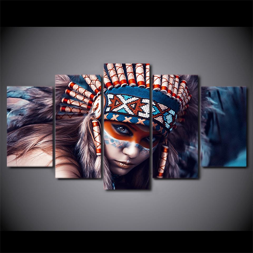 Native American Canvas Art - Rebel Heat