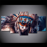 Native American Canvas Art - Rebel Heat