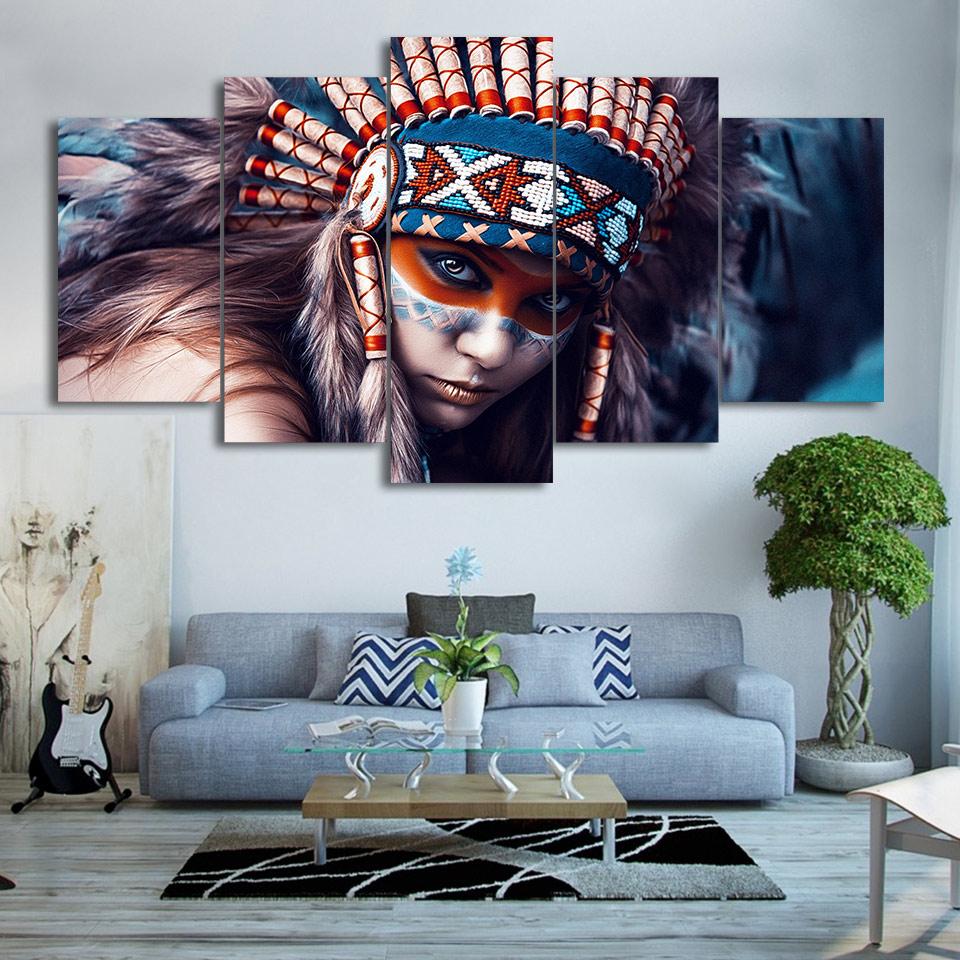 Native American Canvas Art - Rebel Heat