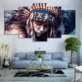Native American Canvas Art - Rebel Heat