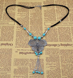 Natural Beads Antique Butterfly Necklace - Rebel Heat