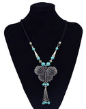 Natural Beads Antique Butterfly Necklace - Rebel Heat