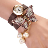 Pearl Butterfly Bracelet-Watch - Rebel Heat