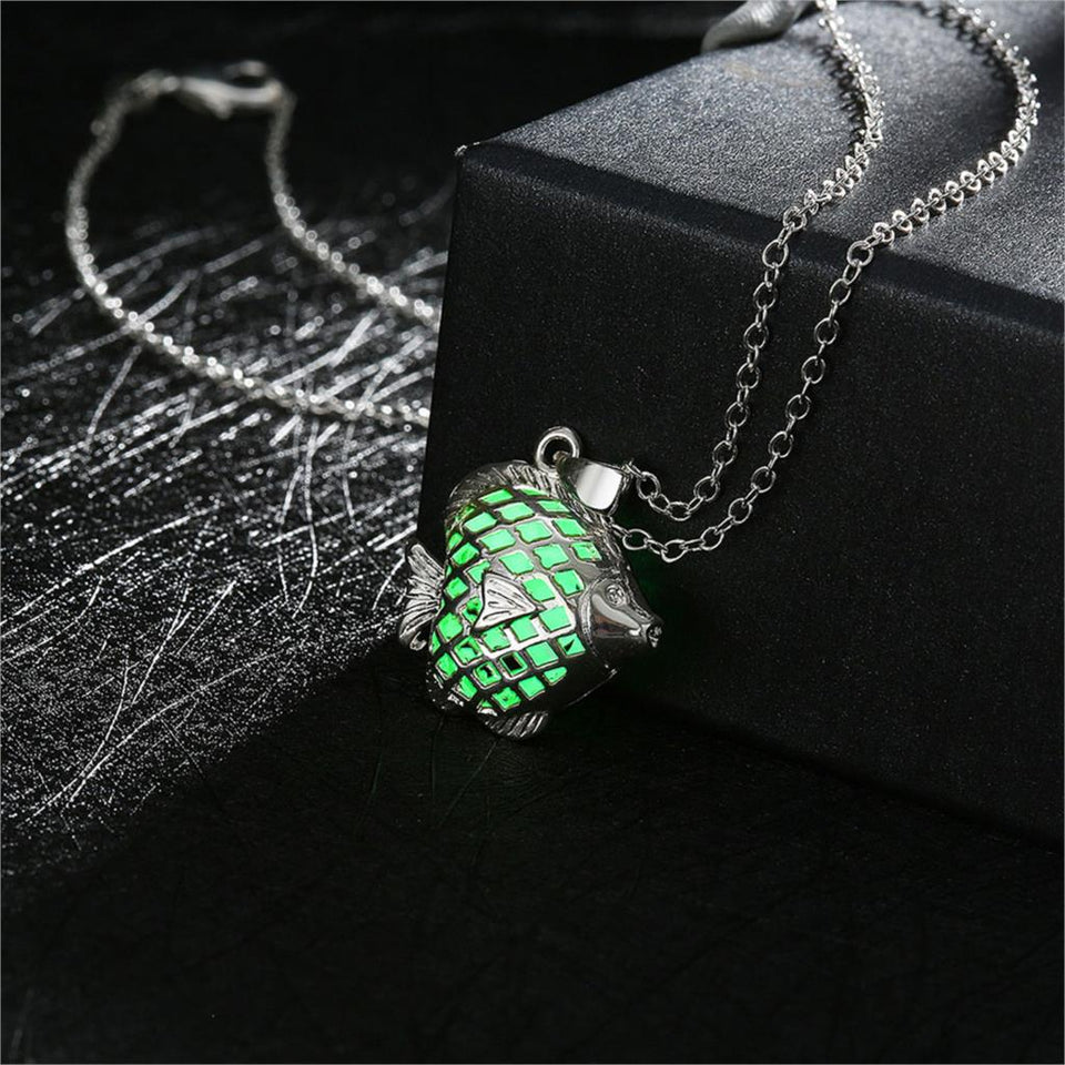 Glow in the Dark Fish Necklace