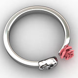 Punk Skull Flower Ring - Rebel Heat
