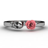 Punk Skull Flower Ring - Rebel Heat