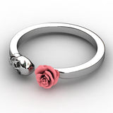 Punk Skull Flower Ring - Rebel Heat