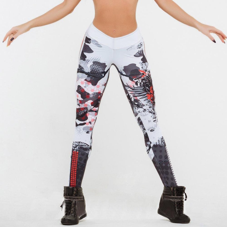 Retro Skull Leggings - Rebel Heat