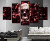 Rose Skull Canvas Print - Rebel Heat