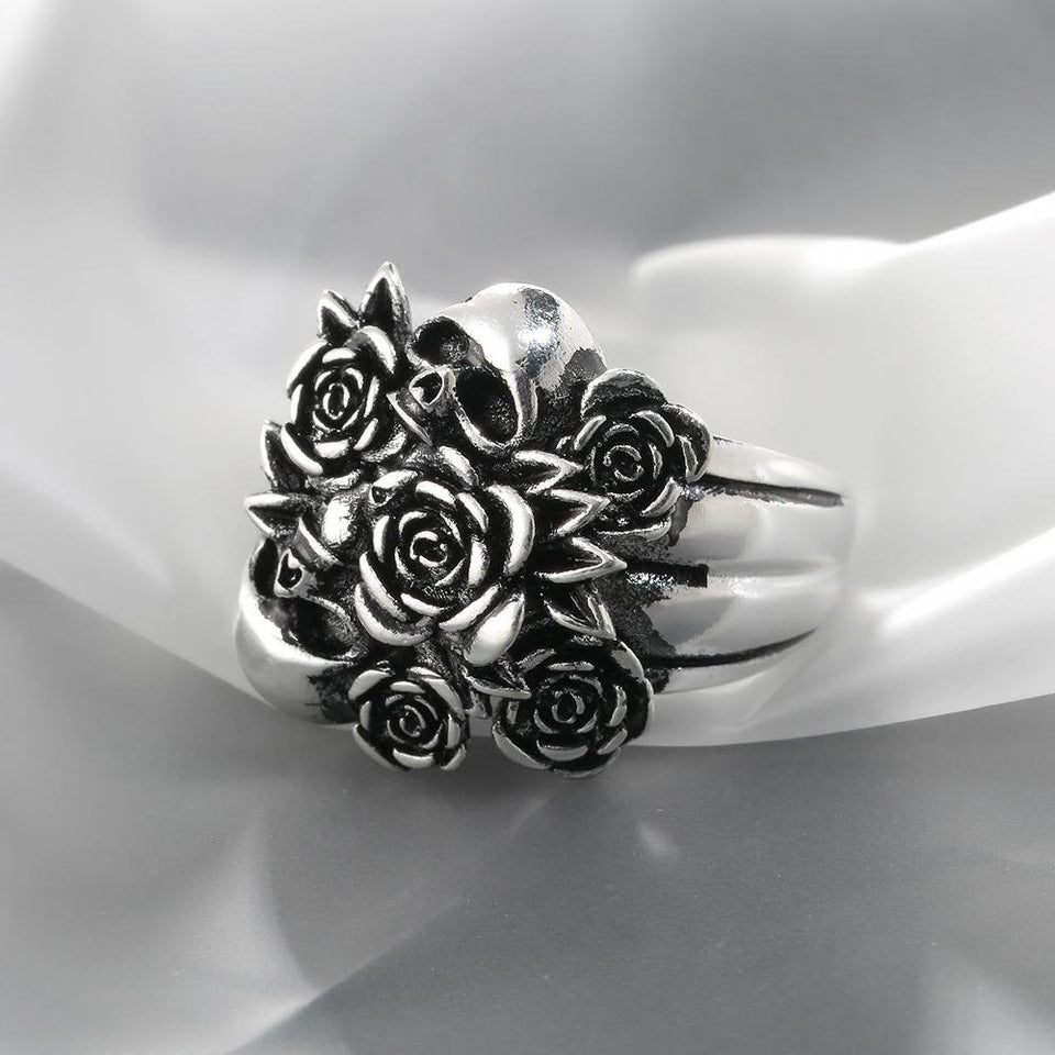 Rose Skull Ring - Rebel Heat