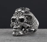 S925 Silver Skull Ring - Rebel Heat