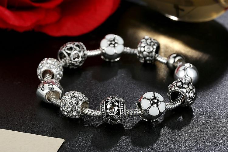 Silver Plated Love Moments Charm Bracelet - Rebel Heat