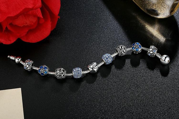 Silver Plated Love Moments Charm Bracelet - Rebel Heat