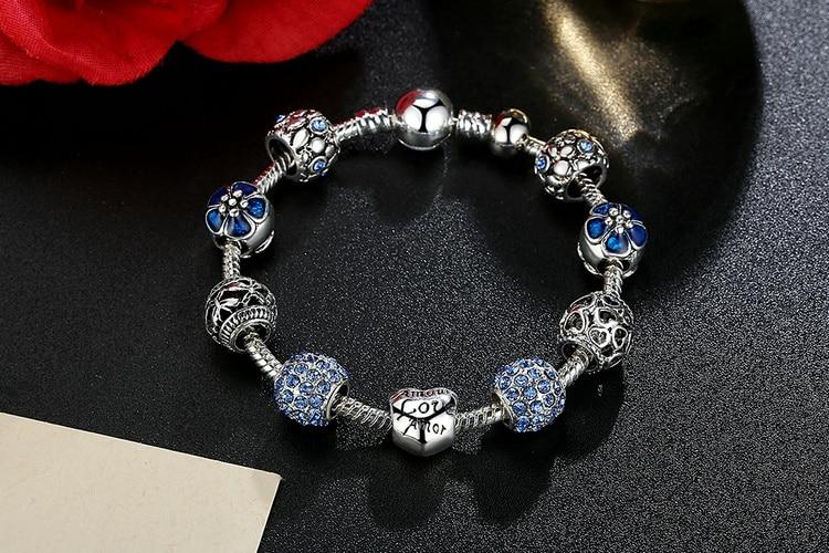 Silver Plated Love Moments Charm Bracelet - Rebel Heat