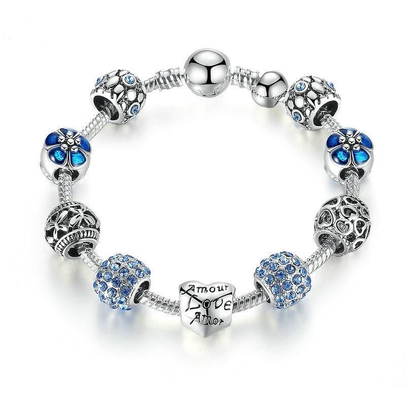 Silver Plated Love Moments Charm Bracelet - Rebel Heat