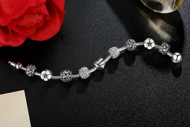 Silver Plated Love Moments Charm Bracelet - Rebel Heat