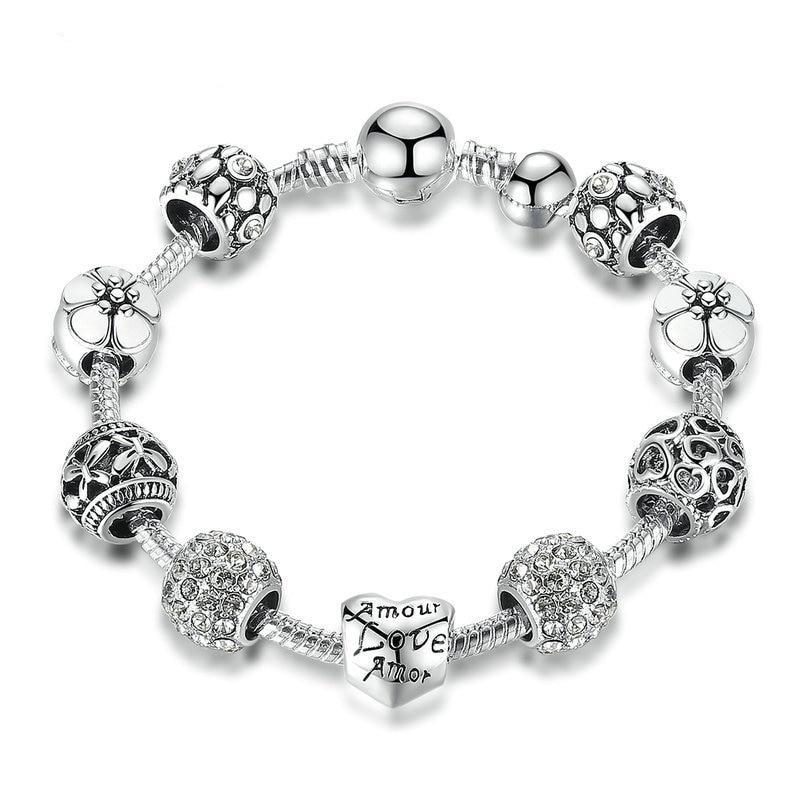 Silver Plated Love Moments Charm Bracelet - Rebel Heat