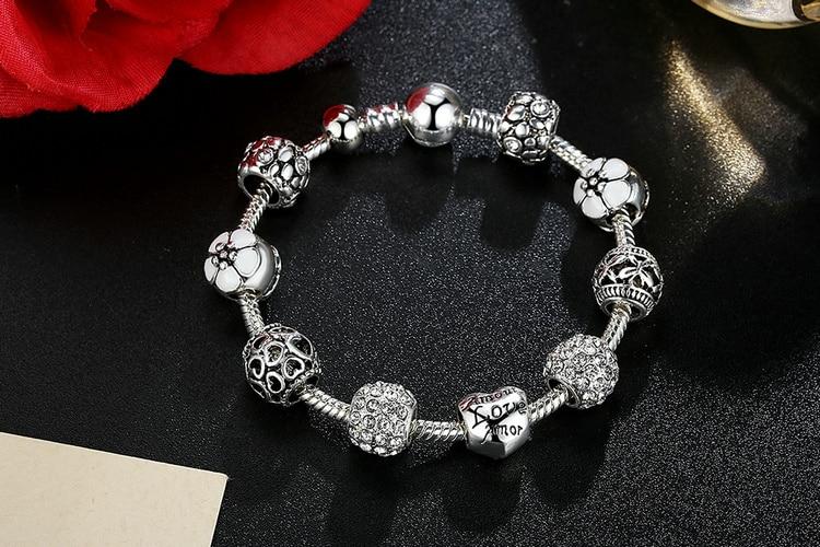 Silver Plated Love Moments Charm Bracelet - Rebel Heat