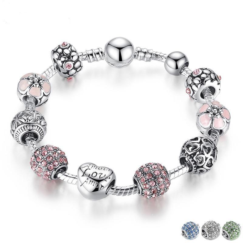 Silver Plated Love Moments Charm Bracelet - Rebel Heat