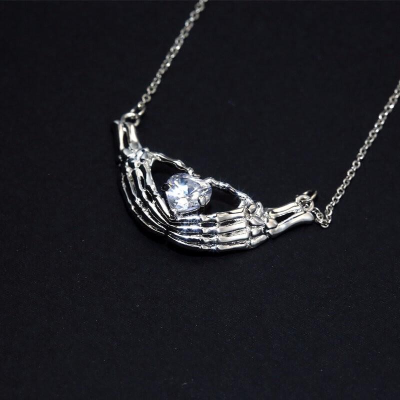 Skeleton Heart Necklace - Rebel Heat