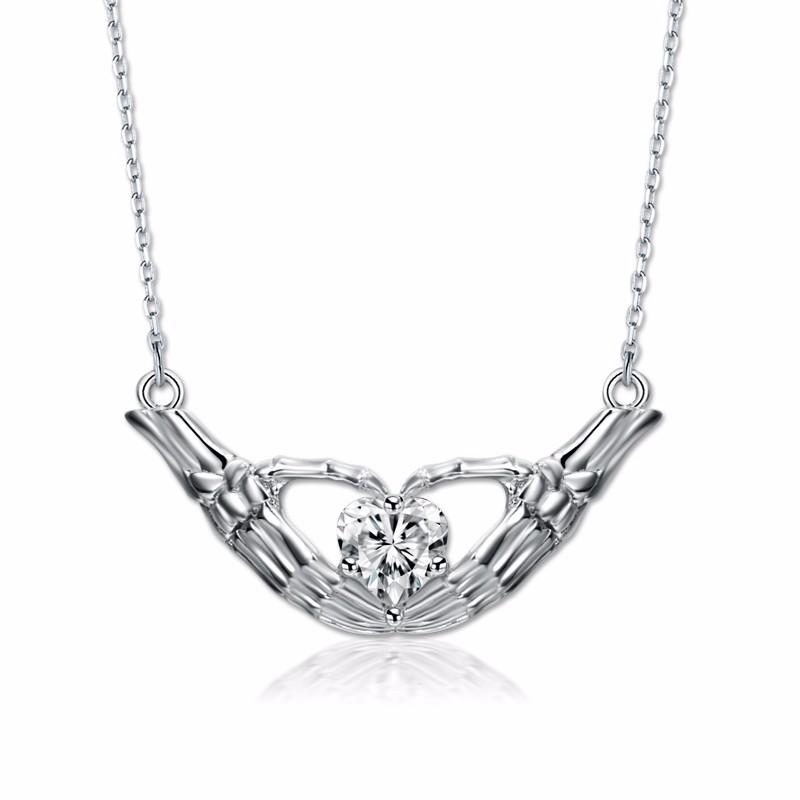 Skeleton Heart Necklace - Rebel Heat