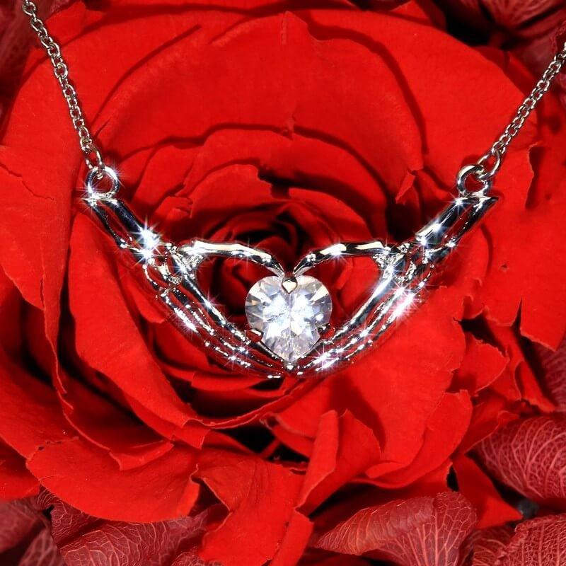 Skeleton Heart Necklace - Rebel Heat
