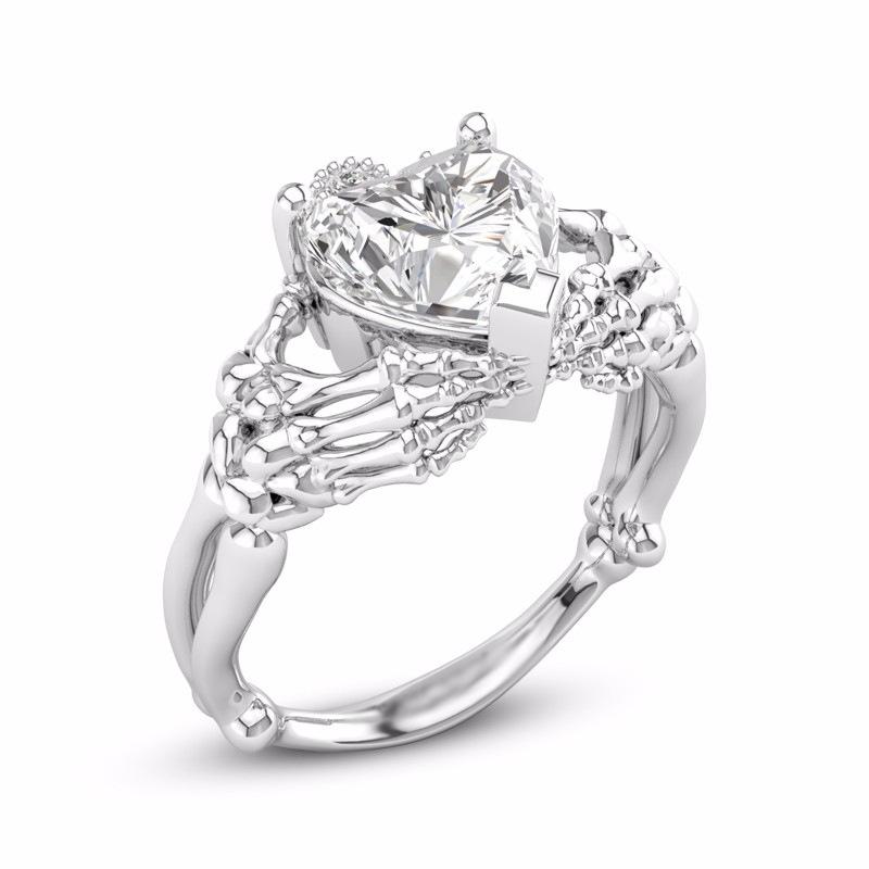 Skeleton Heart Ring - Rebel Heat