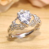 Skeleton Heart Ring - Rebel Heat