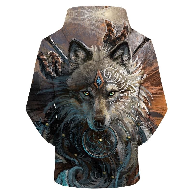 Spiritual Wolf Hoodie - Rebel Heat