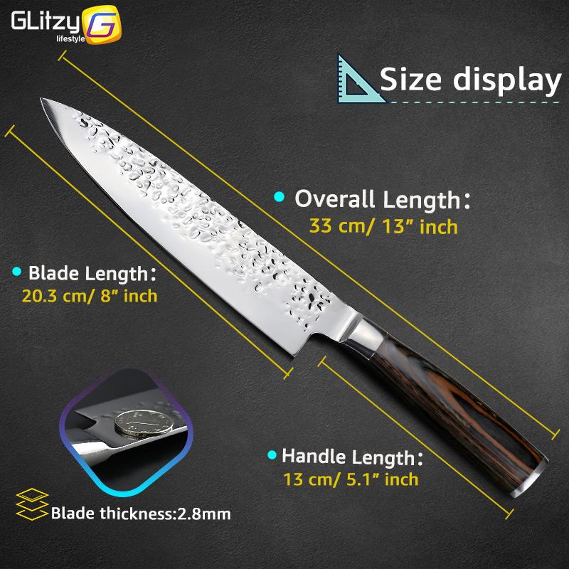 Super Sharp Gyuto™ Everlasting Knife - Premium 8" Japanese Chef Knife - Rebel Heat