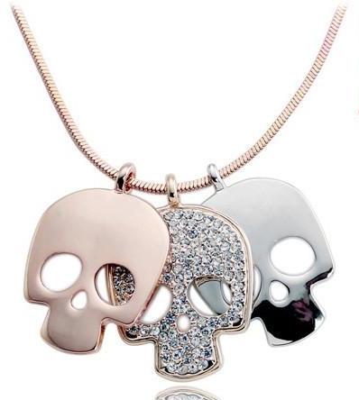 Triple Skull Necklace - Rebel Heat