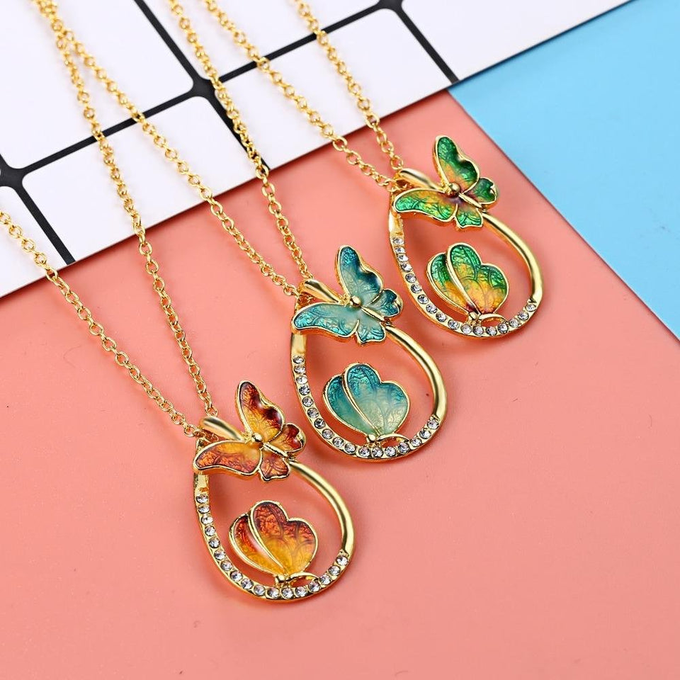Twin Butterflies Necklace - Rebel Heat
