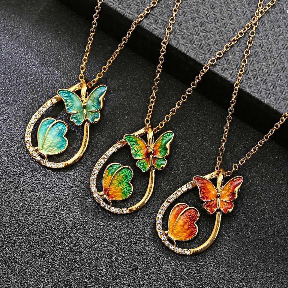 Twin Butterflies Necklace - Rebel Heat