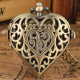 Vintage Love Heart Antique Pocket Watch - Rebel Heat