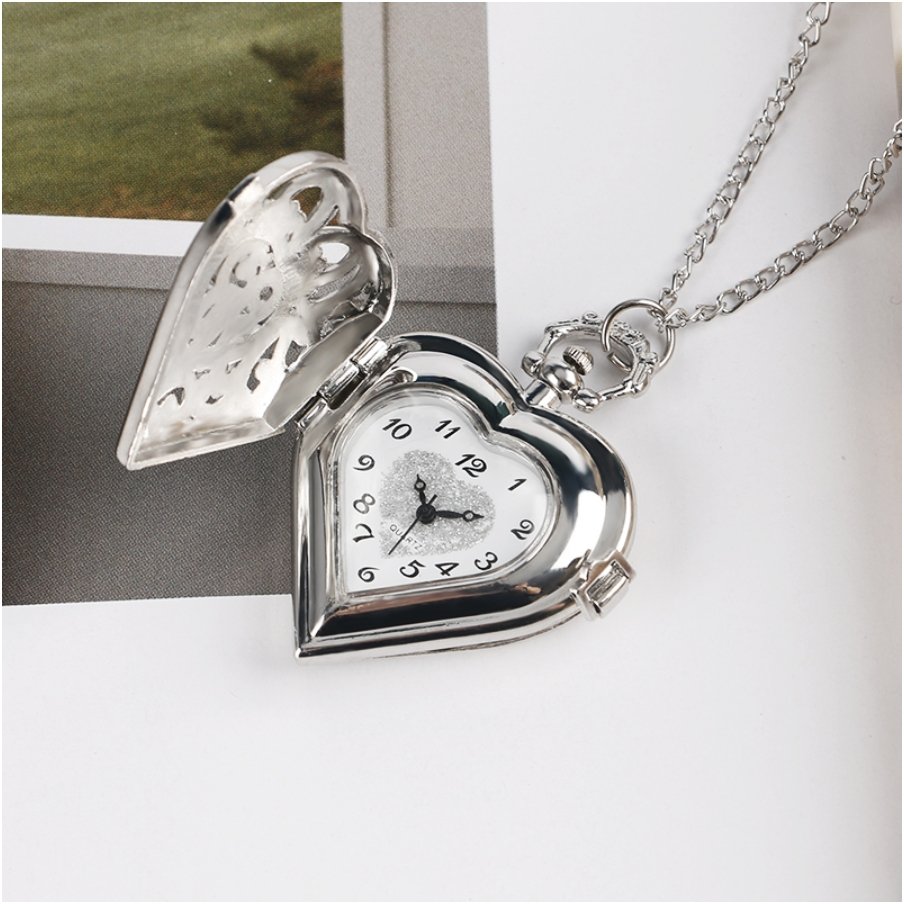 Vintage Love Heart Antique Pocket Watch - Rebel Heat