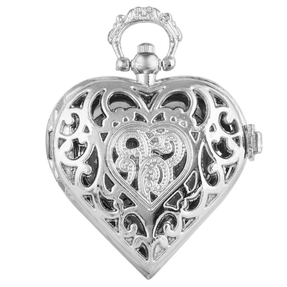 Vintage Love Heart Antique Pocket Watch - Rebel Heat