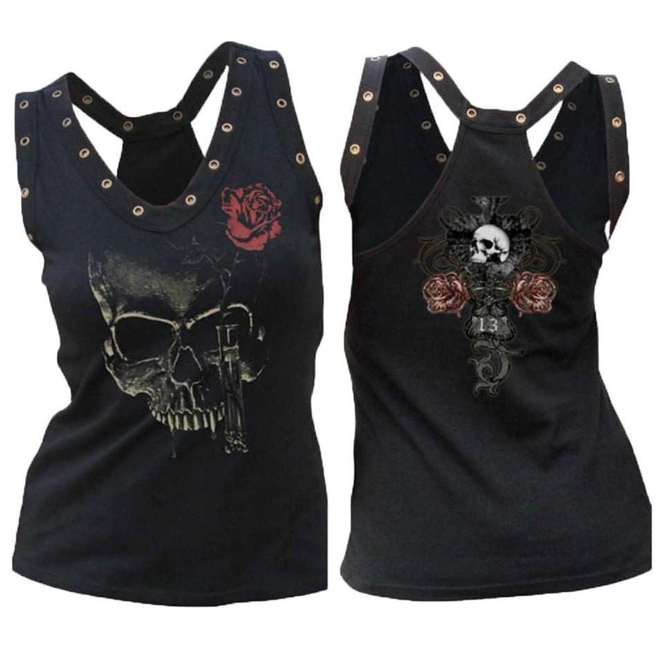 Vintage Skull Tank Tops - Rebel Heat