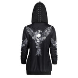 Wicked Skull Zip Hoodie - Rebel Heat